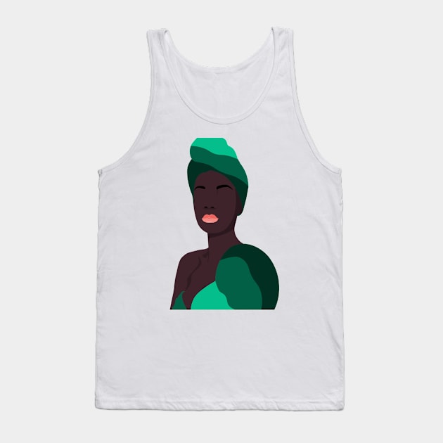 Black art dark skin woman miss universe Tank Top by Sara Vissante